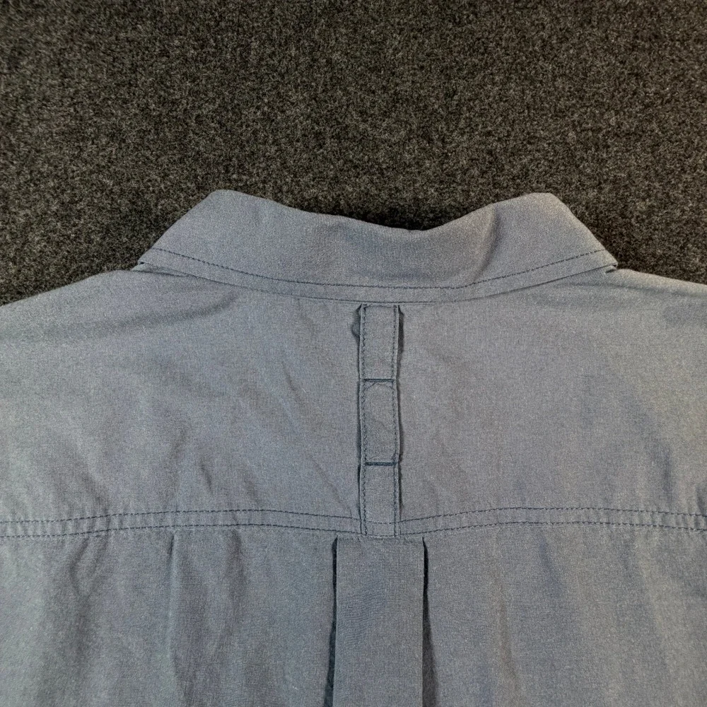 The North Face Mens XXL Blue Gray Short Sleeve Button Down Utility Hiking‎ Shirt